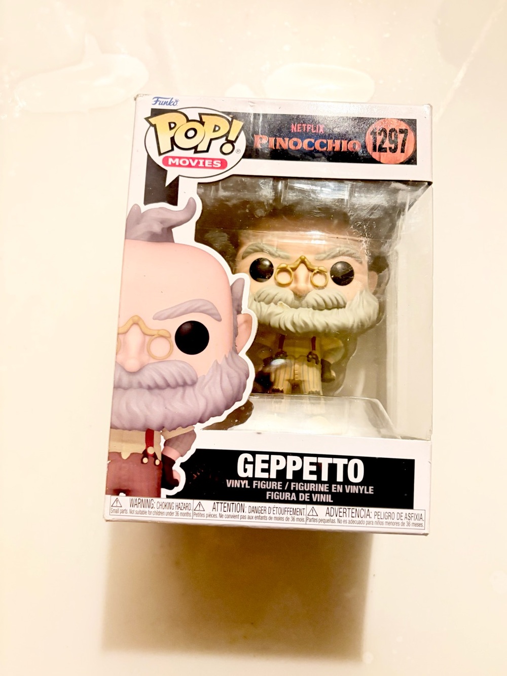 Funko Pop! Geppetto Vinyl Figure - White, Beige & Gold